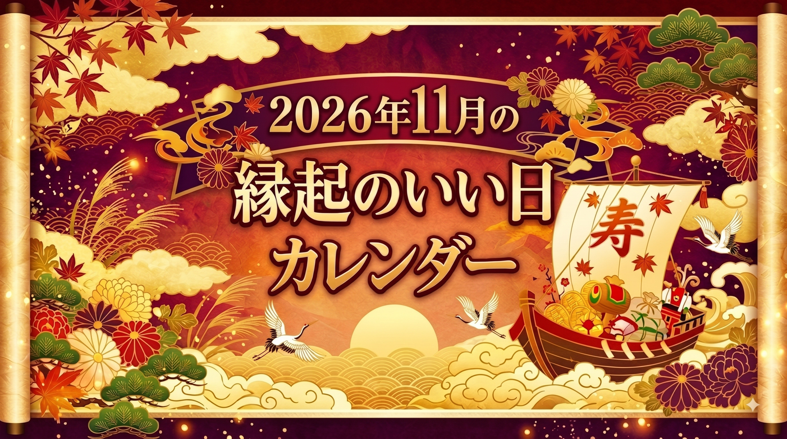 2026年11月の縁起のいい日カレンダーの画像