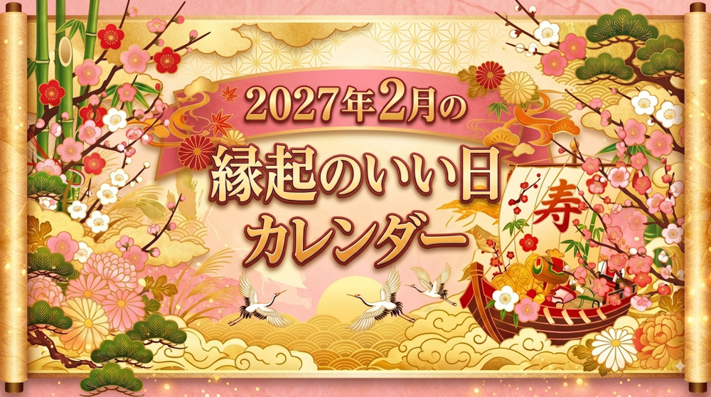 2027年2月の縁起のいい日カレンダーの画像