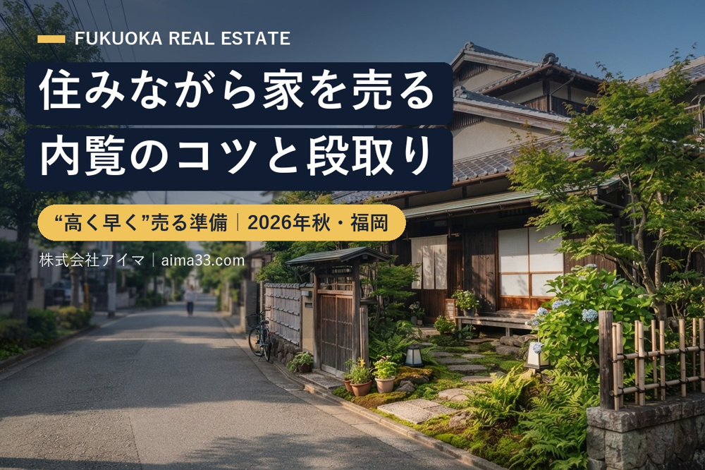 住みながら家を売る方法｜内覧のコツと“高く早く”売る段取り【2026年秋・福岡】の画像