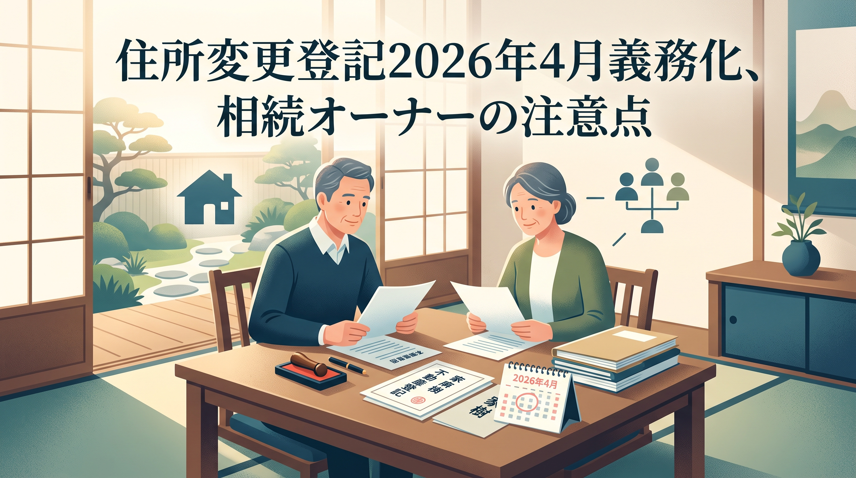 住所変更登記2026年4月義務化、相続オーナーの注意点の画像