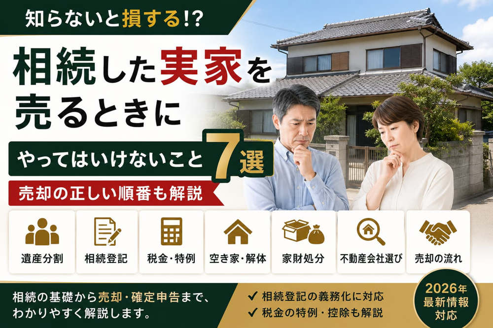 相続した実家を売るときにやってはいけないこと7選｜売却の正しい順番も解説の画像
