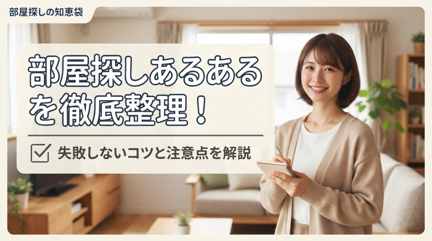 部屋探しあるあるを徹底整理！失敗しないコツと注意点を解説の画像