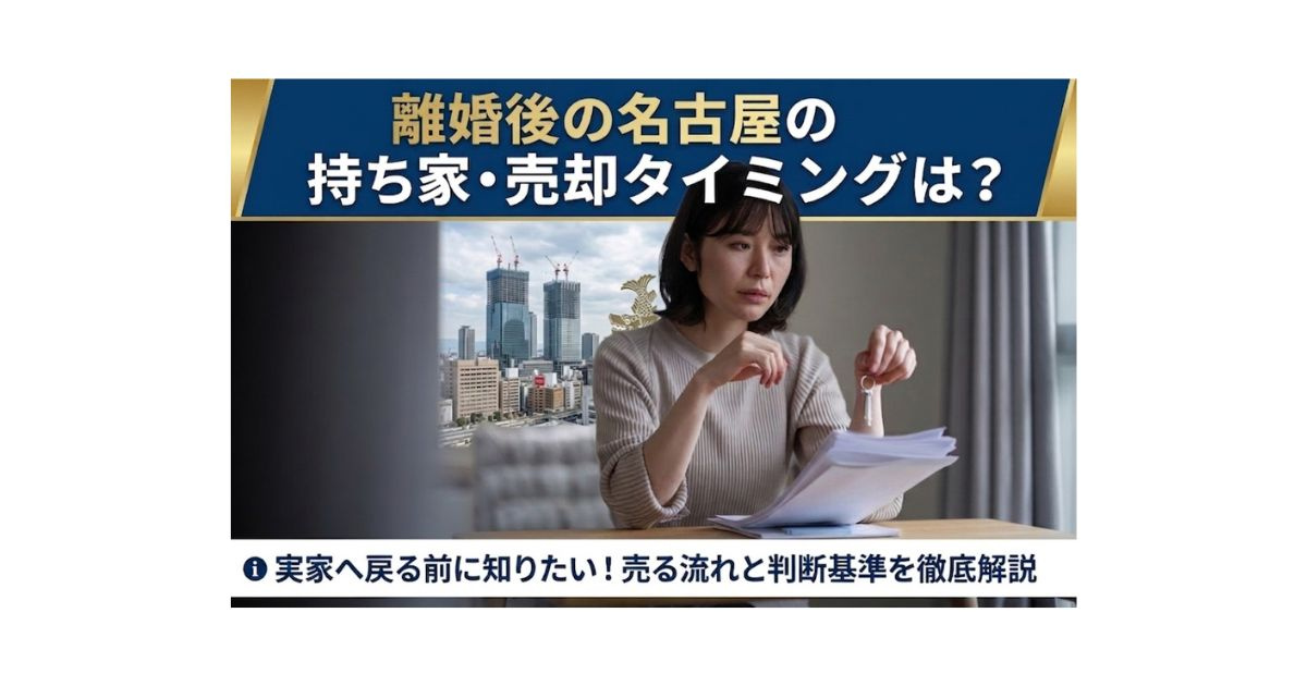 離婚後に名古屋の持ち家を売るべきタイミングは？実家へ戻る前に知りたい売る流れと判断基準の画像