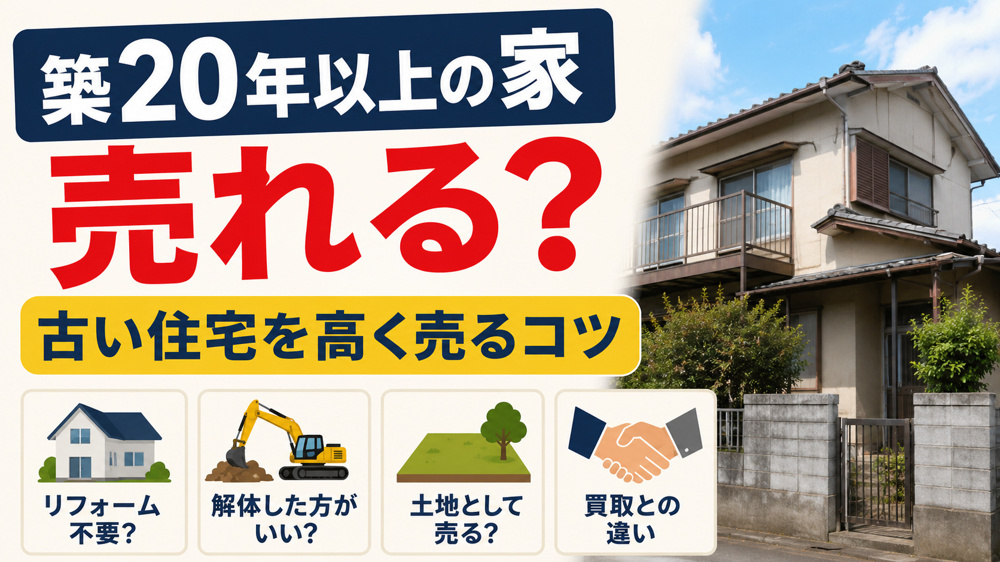 築20年以上の家でも売れる？古い住宅を高く売るコツを徹底解説の画像