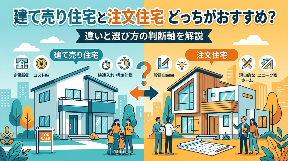 建て売り住宅と注文住宅どっちがおすすめ？違いと選び方の判断軸を解説の画像