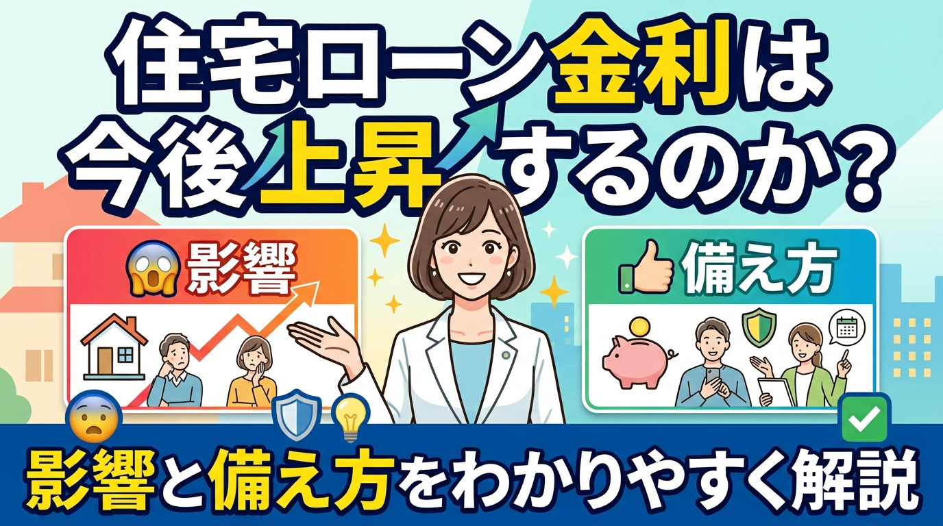 住宅ローン金利は今後上昇するのか?影響と備え方をわかりやすく解説の画像