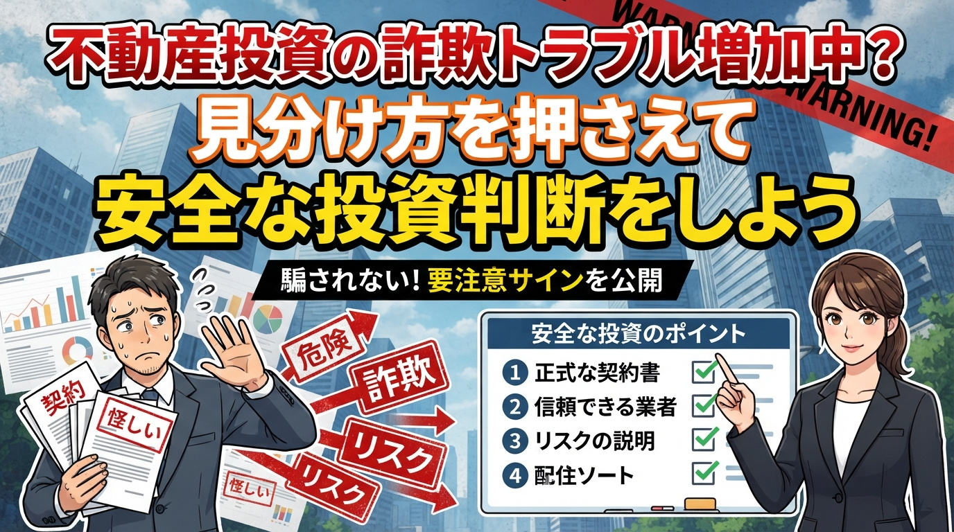 不動産投資の詐欺トラブル増加中？見分け方を押さえて安全な投資判断をしようの画像