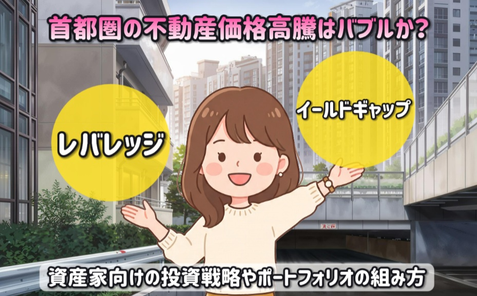 首都圏の不動産価格高騰はバブルか？イールドギャップとレバレッジで資産家の投資戦略を考えるの画像