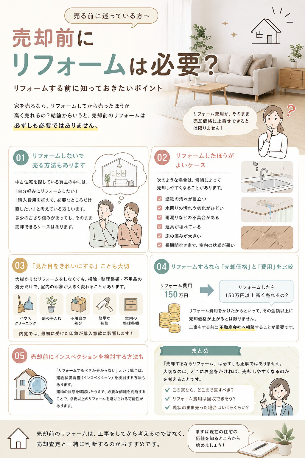 売却前にリフォームは必要？の画像