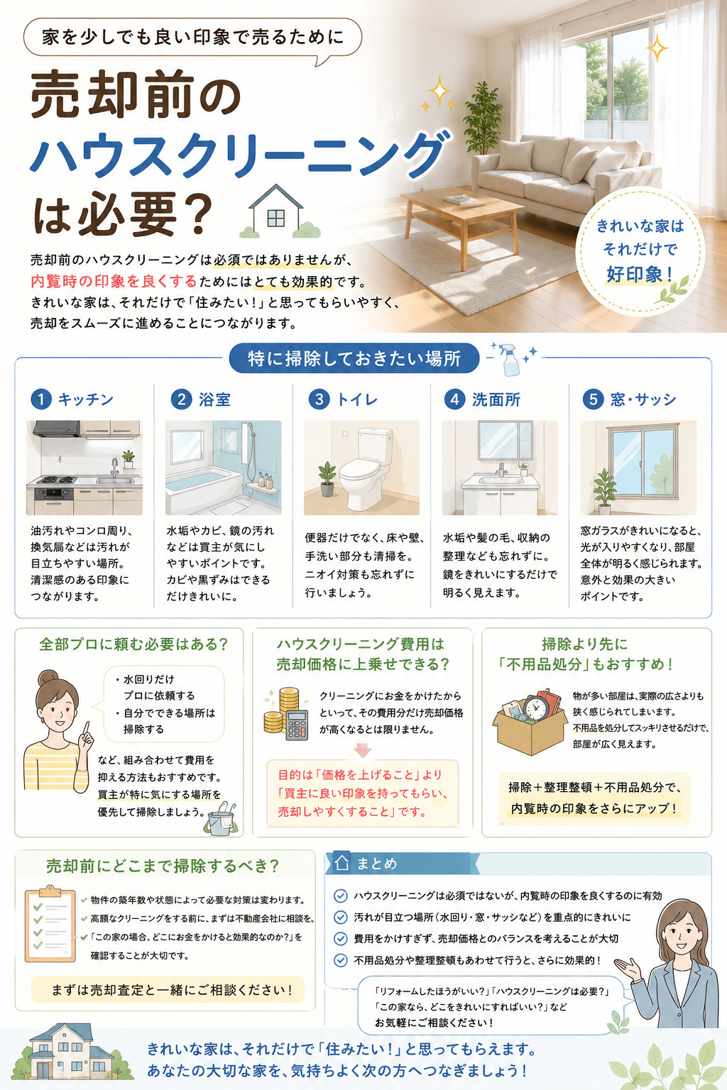 売却前のハウスクリーニングは必要？の画像