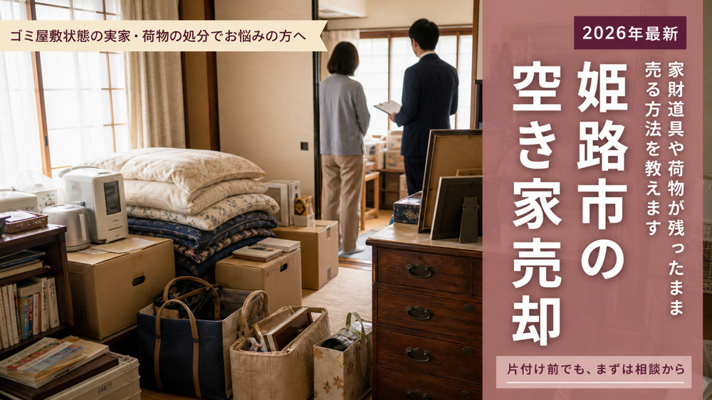姫路市の空き家売却【2026年最新】｜家財道具や荷物が残ったまま売る方法を教えますの画像