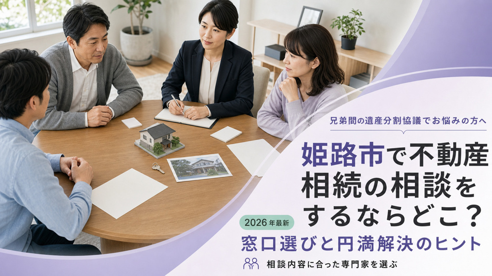 姫路市で不動産相続の相談をするならどこ？【2026年最新】窓口選びと円満解決のヒントの画像