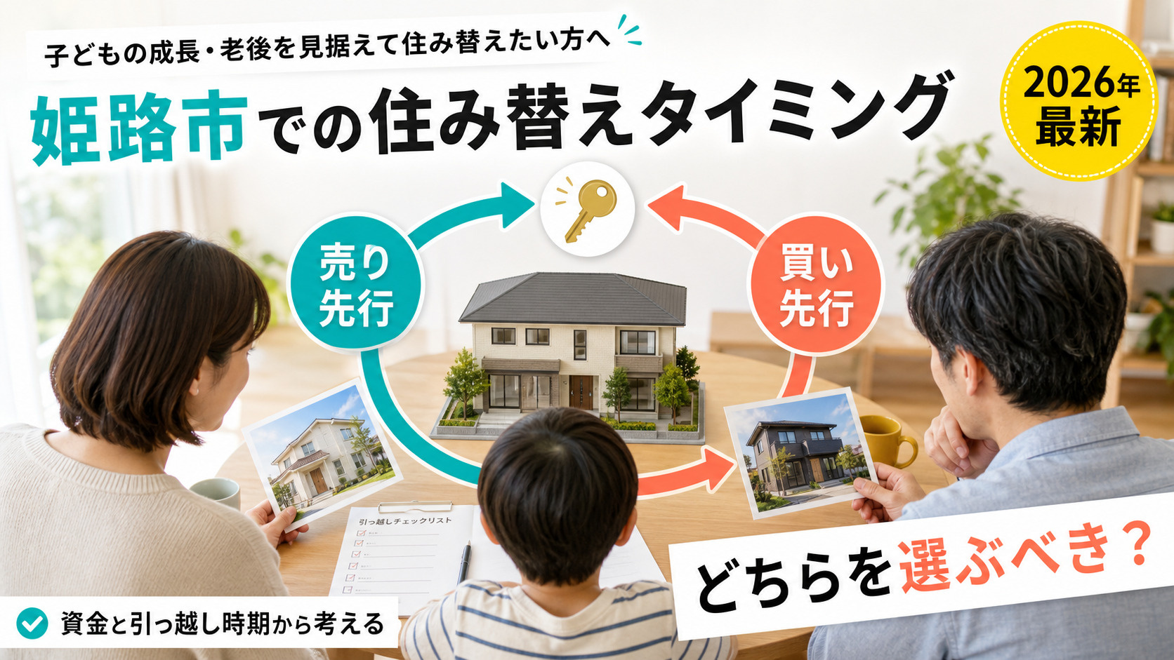 姫路市での住み替えタイミング｜売り先行・買い先行のどちらを選ぶべき？【2026年最新】の画像