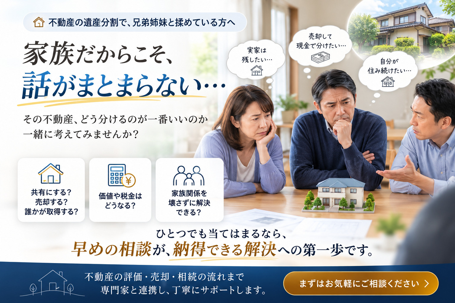 遺産分割で不動産を巡る兄弟トラブル？冷静に解決へ進めるための考え方と注意点の画像