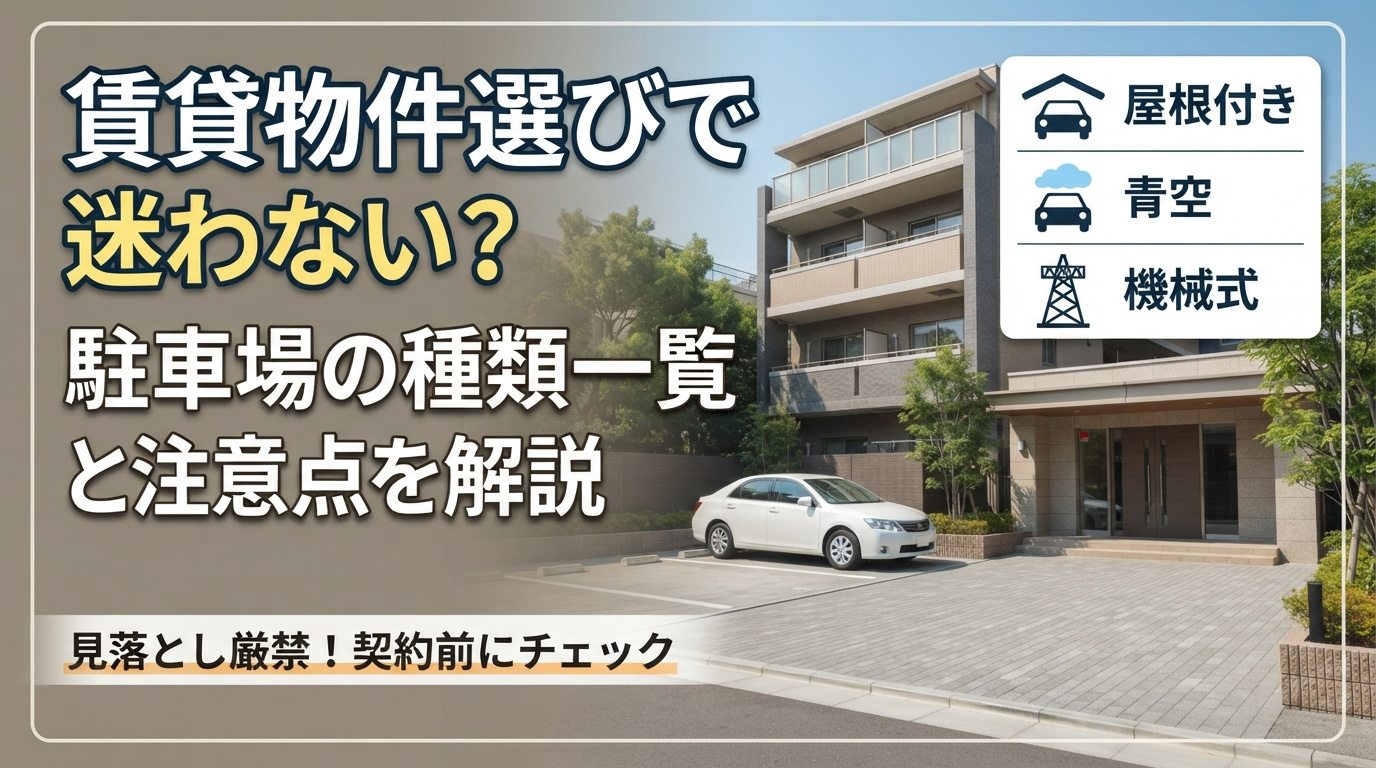 賃貸物件選びで迷わない？駐車場の種類一覧と注意点を解説の画像