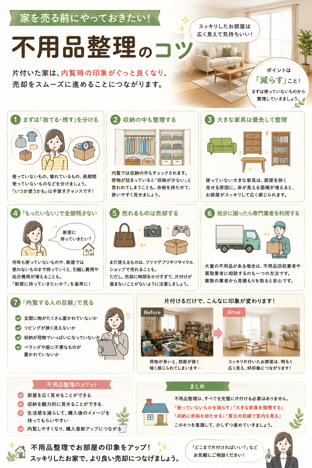 不用品整理のコツの画像