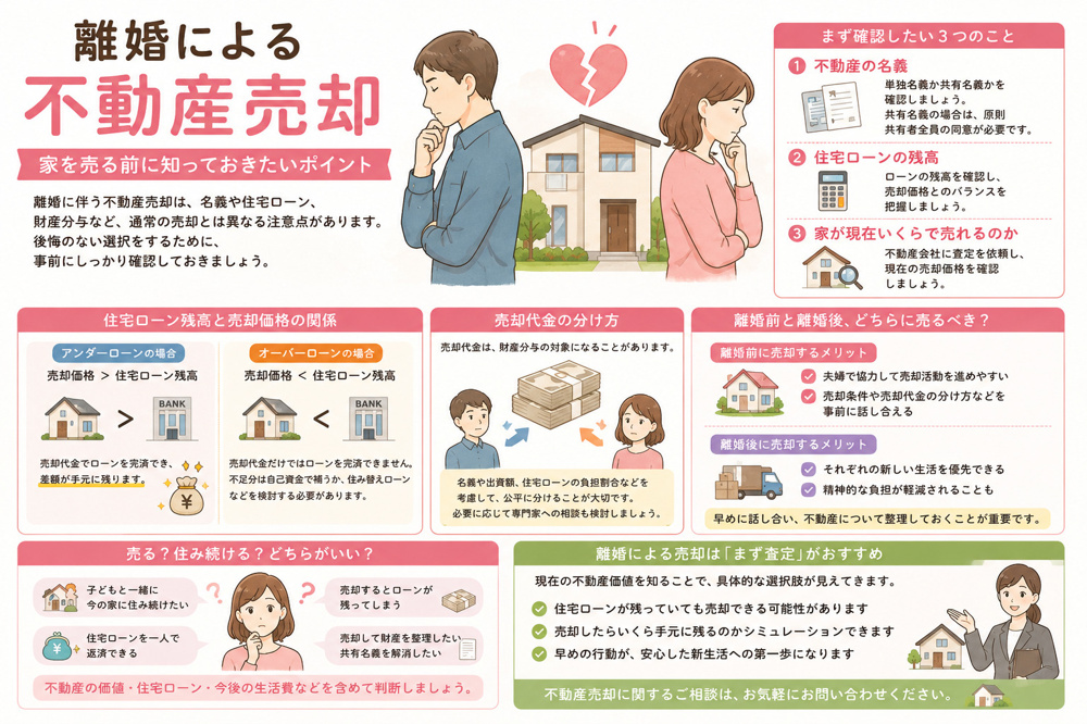 離婚による不動産売却の画像