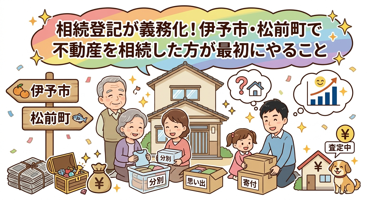 相続登記が義務化！伊予市・松前町で不動産を相続した方が最初にやることの画像
