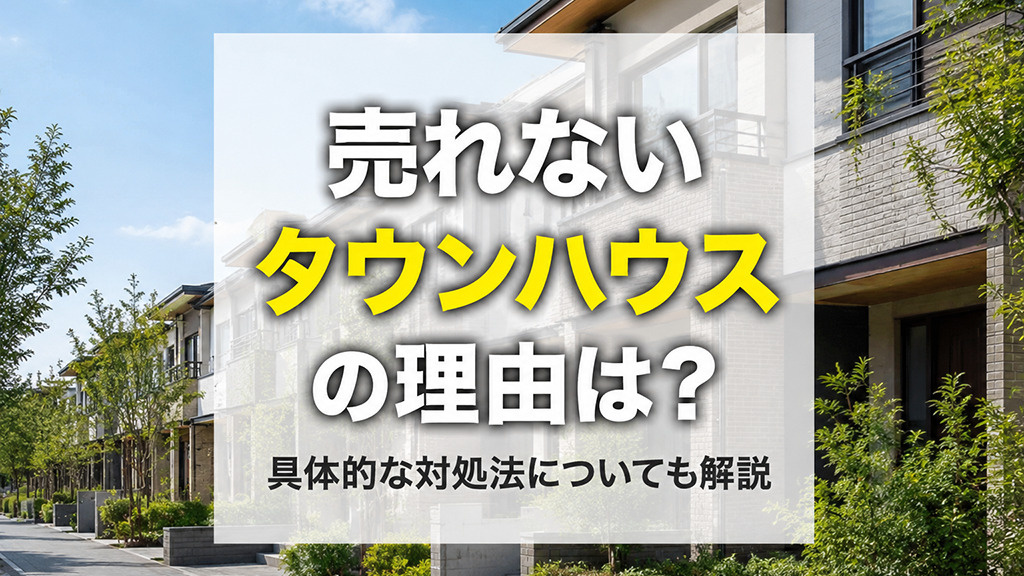 売れないタウンハウスの理由は？具体的な対処法についても解説の画像