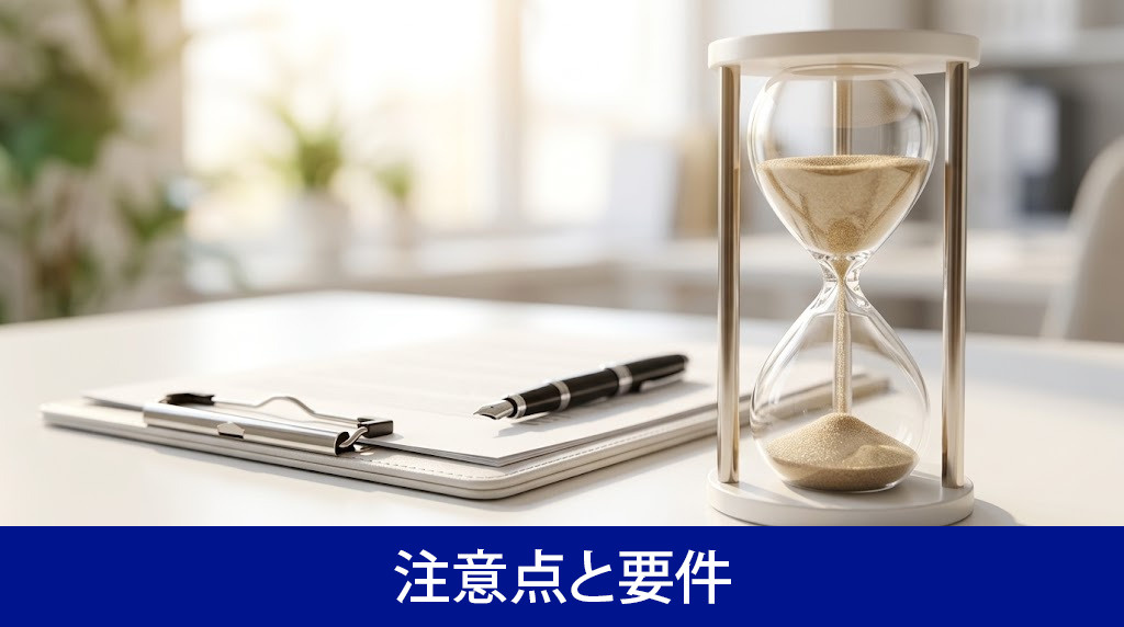 税制優遇を受ける際の注意点と要件