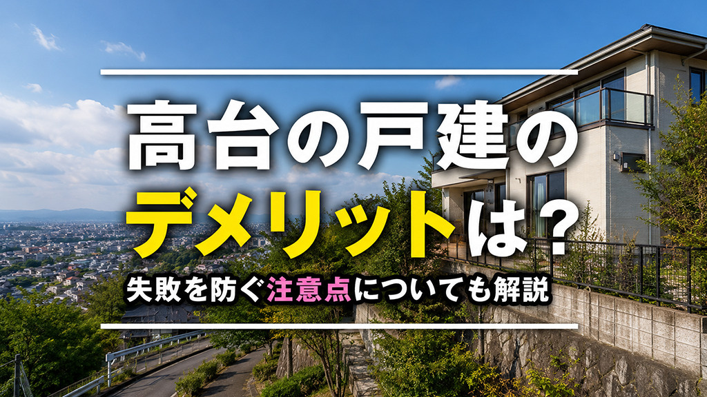 高台の戸建のデメリットは?失敗を防ぐ注意点についても解説の画像