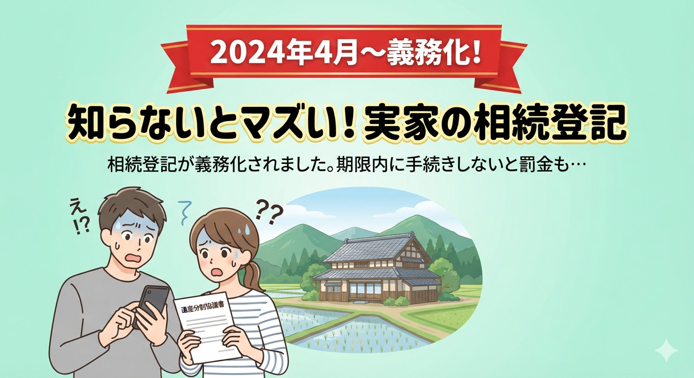 田舎の土地の相続登記は義務化に?放置による親世代のリスクと備え方を解説の画像