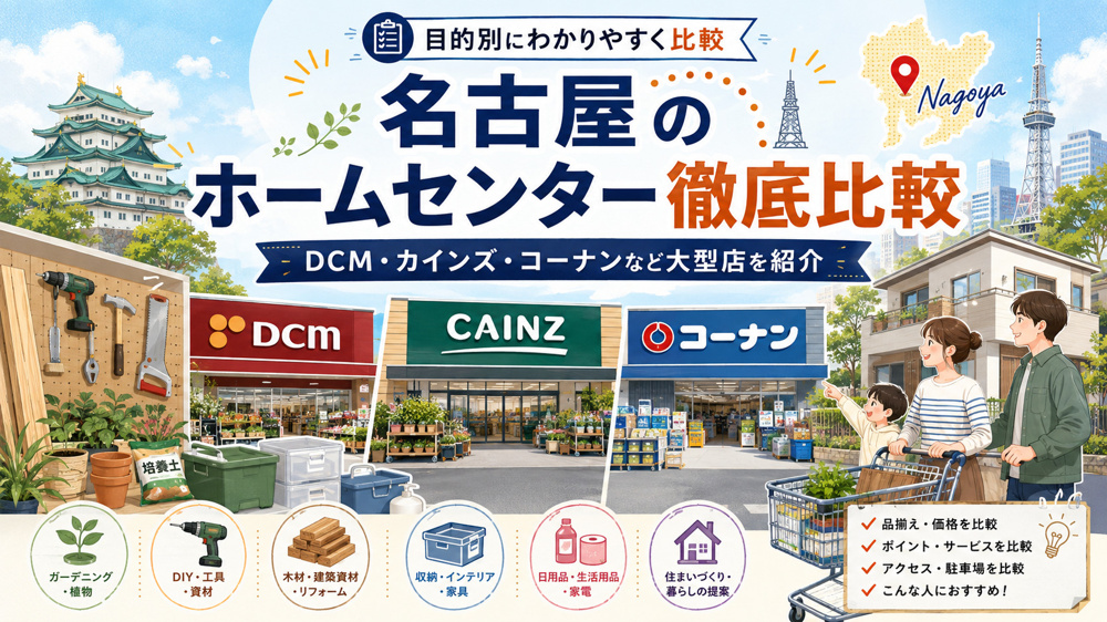 名古屋のホームセンター徹底比較｜大型店・おすすめ店舗を目的別に紹介の画像