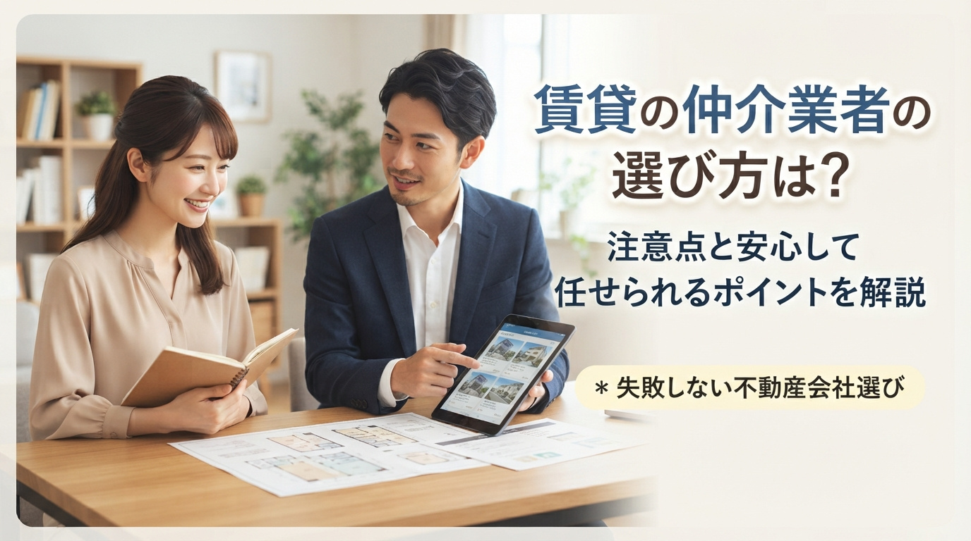 賃貸の仲介業者の選び方は？注意点と安心して任せられるポイントを解説の画像