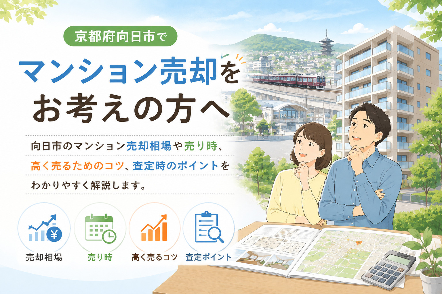向日市のマンション売却事情は？相場・売り時・売却のコツを解説の画像