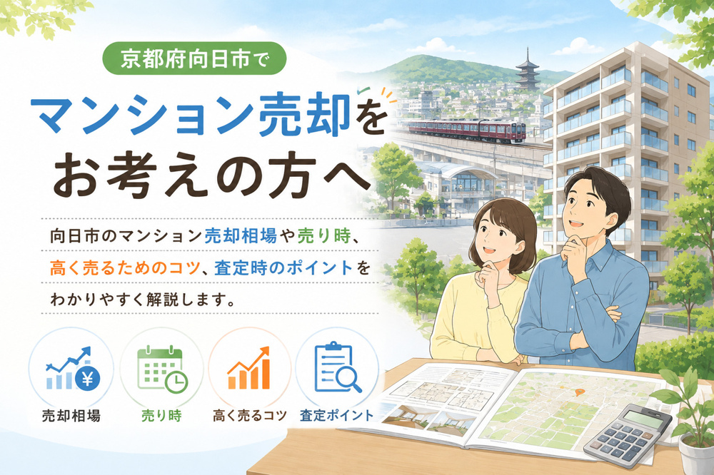 向日市のマンション売却事情は？相場・売り時・売却のコツを解説の画像