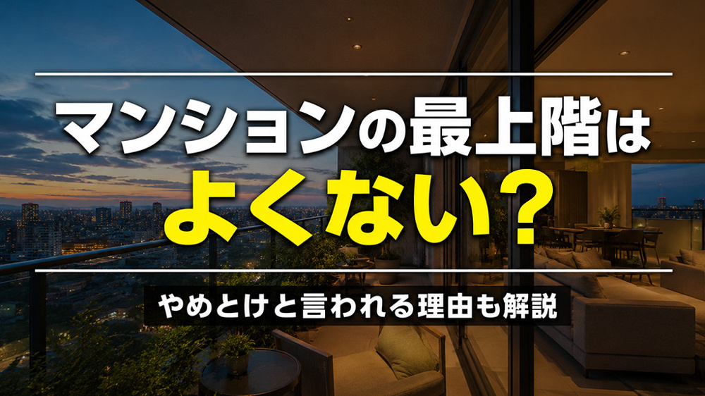 マンションの最上階はよくない？やめとけと言われる理由も解説の画像