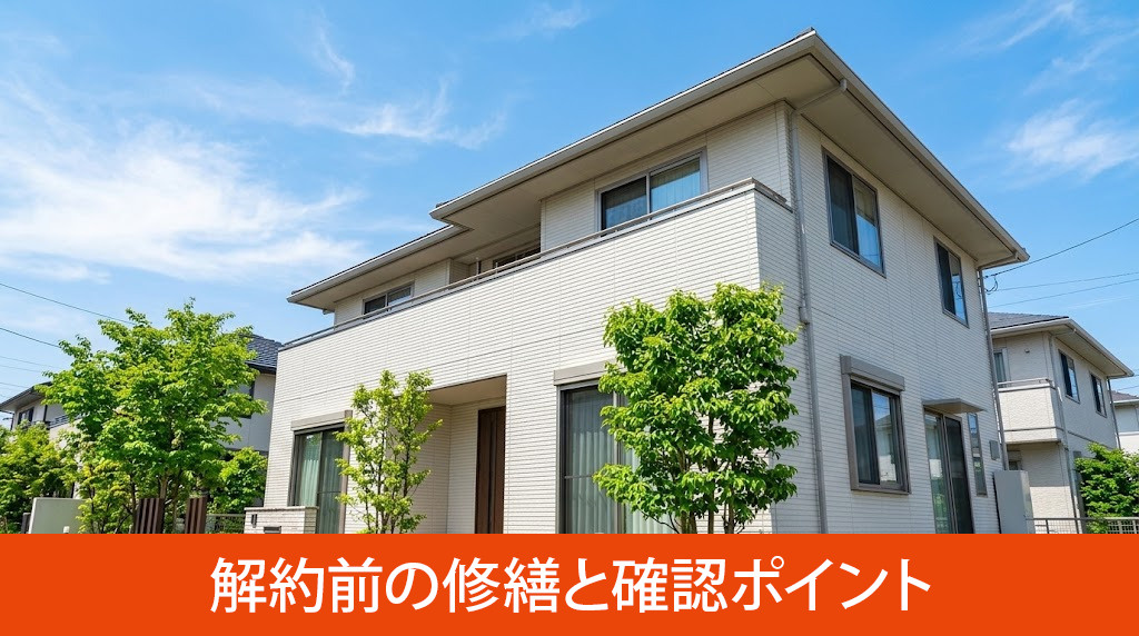 トラブルを防ぐ解約前の修繕と確認ポイント