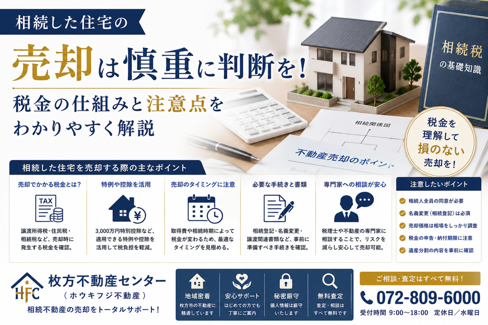 相続した住宅の売却は慎重に判断を！税金の仕組みと注意点をわかりやすく解説の画像