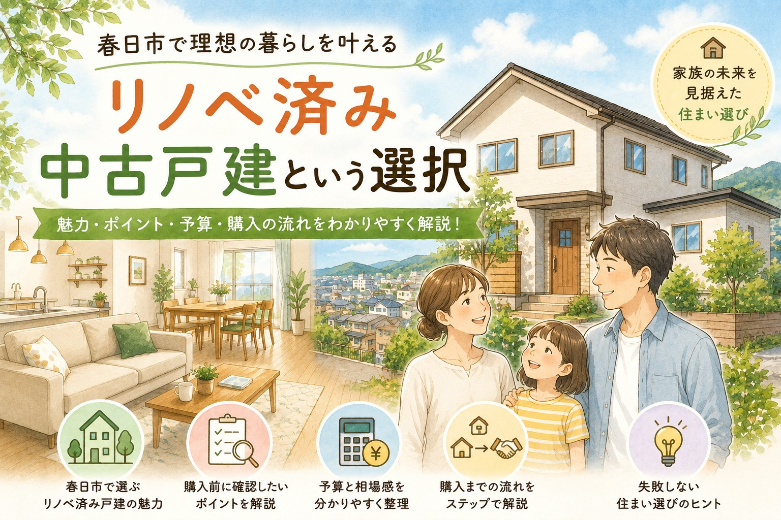 春日市で探すリノベーション済み中古戸建！賢い購入のポイントと予算相場を解説の画像