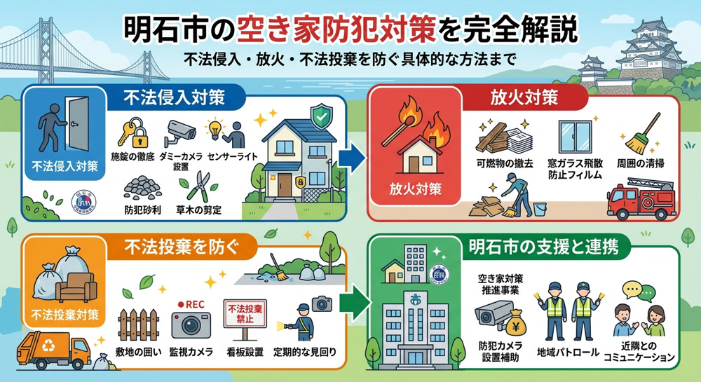 空き家を放置すると犯罪の標的に！明石市の空き家防犯対策・リスク・費用をプロが完全解説の画像
