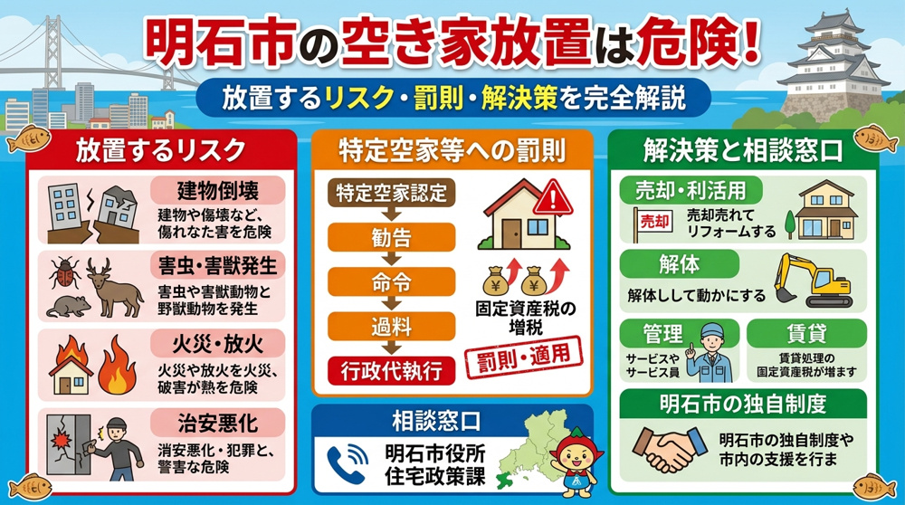 明石市の空き家放置で起こること｜固定資産税6倍・強制解体・1,000万円超の損失をプロが解説の画像