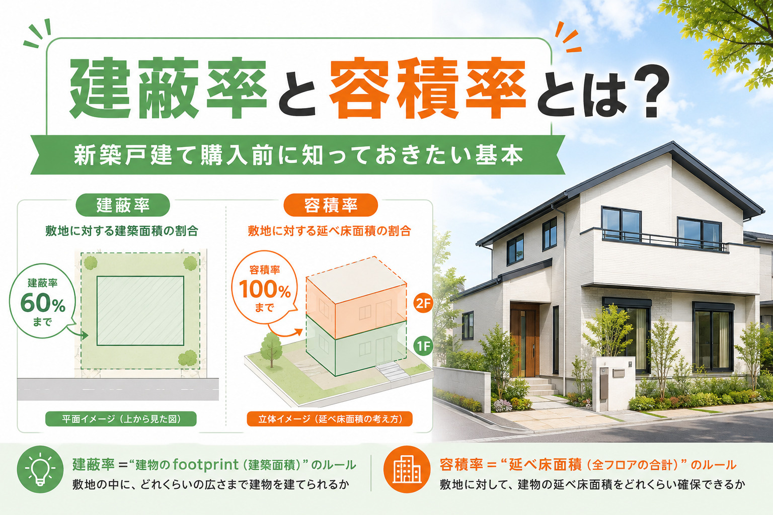 建蔽率と容積率とは？新築戸建てを購入する前に知っておきたい基本の画像