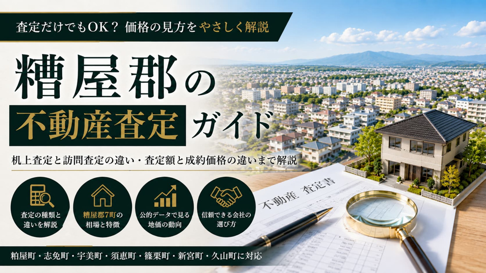 「糟屋郡の不動産査定ガイド｜査定だけでもOK？机上・訪問査定と価格の見方」の画像