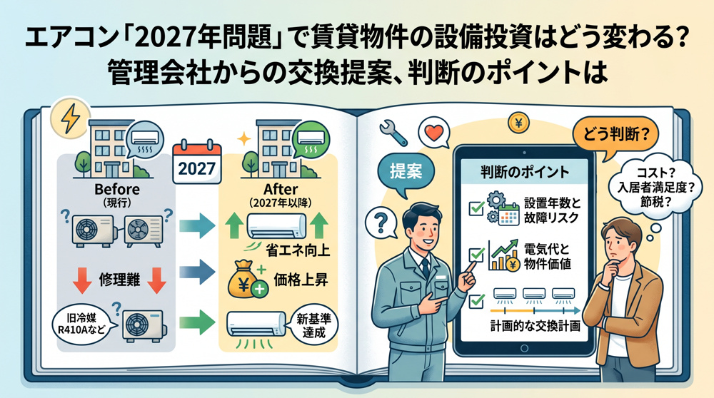 エアコン「2027年問題」管理会社の提案どう判断の画像