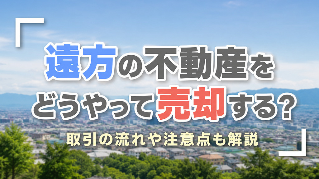 遠方の不動産をどうやって売却する？取引の流れや注意点も解説の画像
