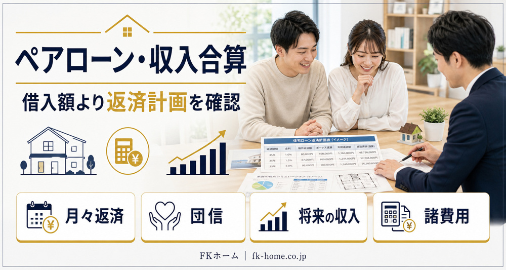 共働きの住宅購入でペアローン・収入合算はどう違う？借入前に確認したい返済計画のポイントの画像