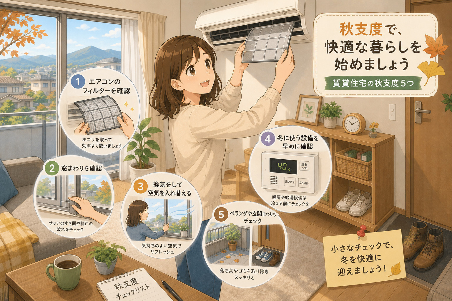朝晩が涼しくなったら確認したい|賃貸住宅の秋支度5つの画像