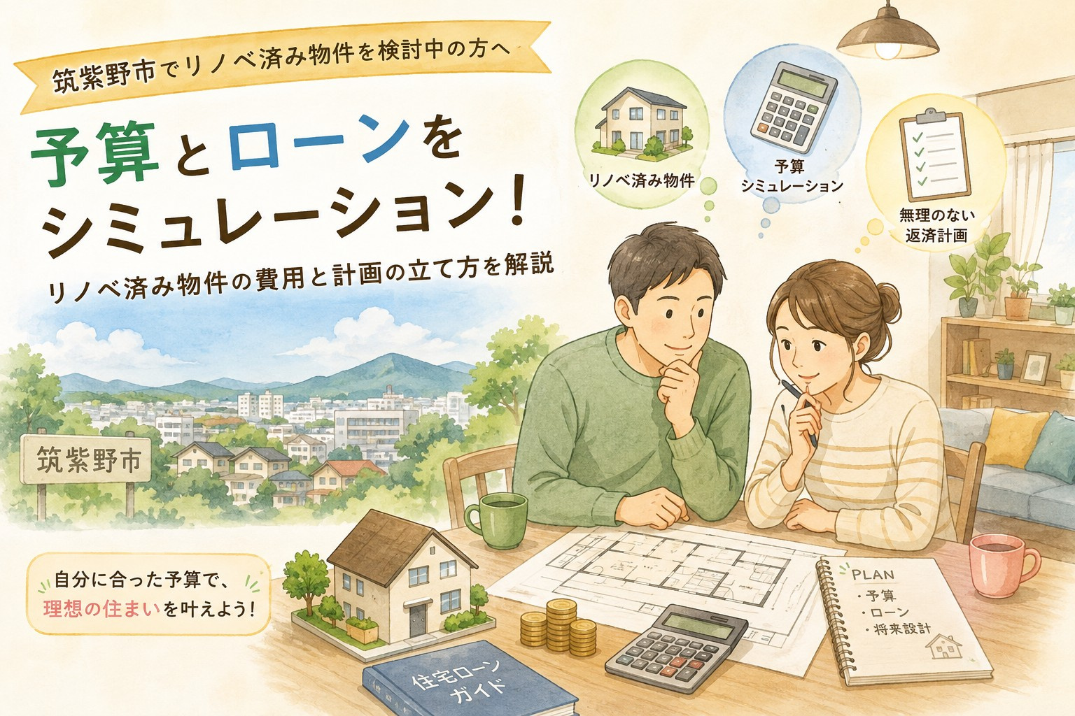筑紫野市のリノベーション物件はお得？購入費用のシミュレーションで予算内に収める方法の画像