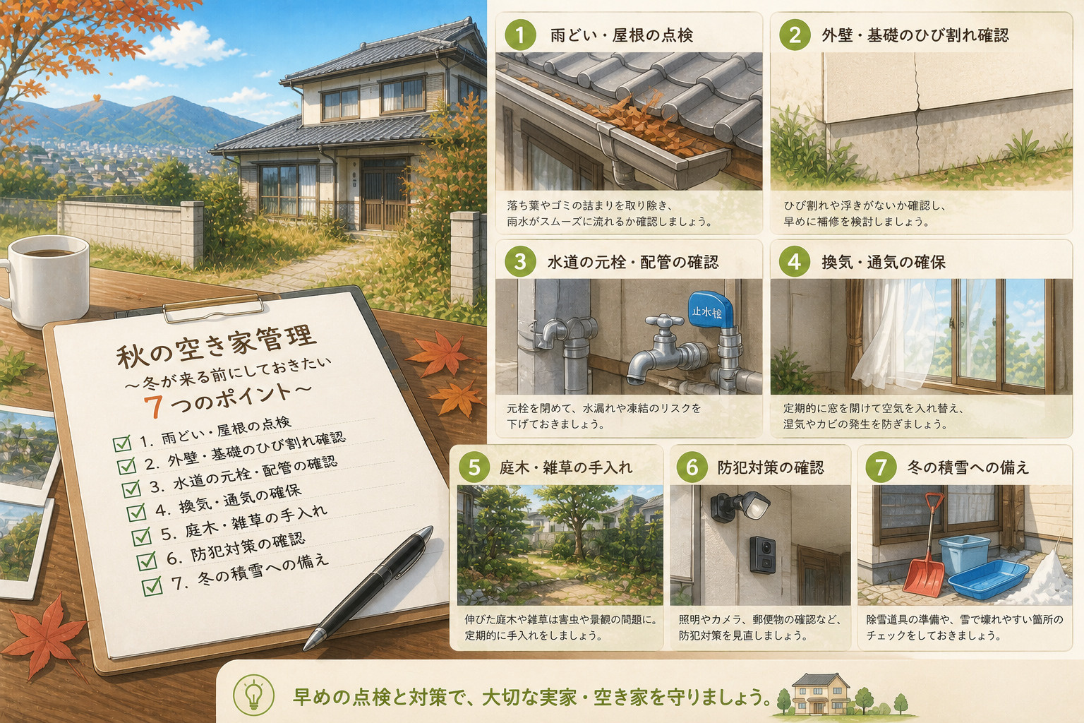 秋の空き家はここを確認|長野市で冬が来る前にしておきたい7つの管理の画像