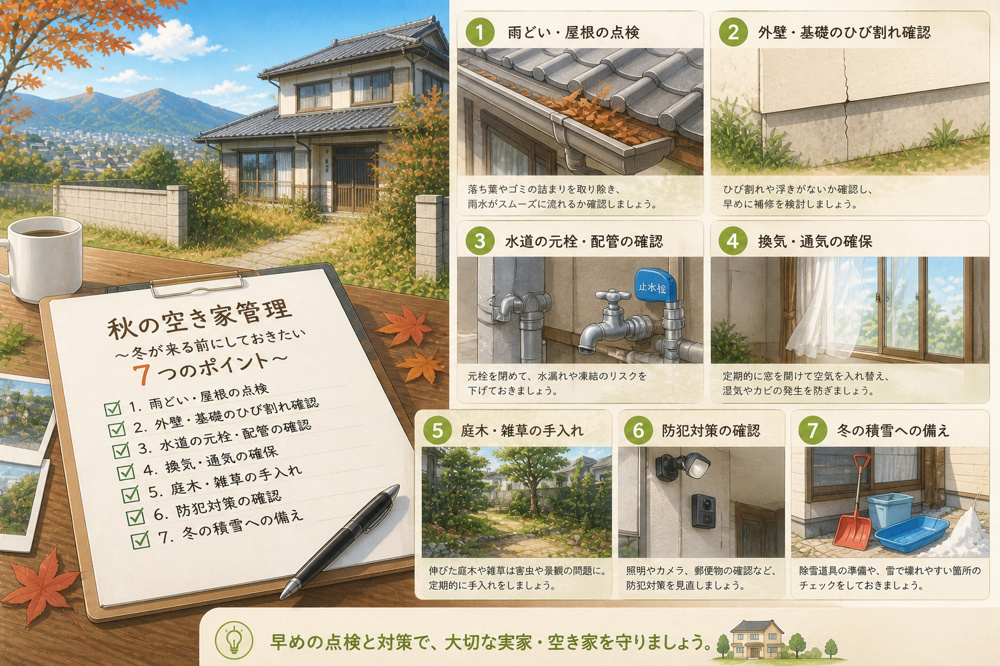 秋の空き家はここを確認｜長野市で冬が来る前にしておきたい7つの管理の画像
