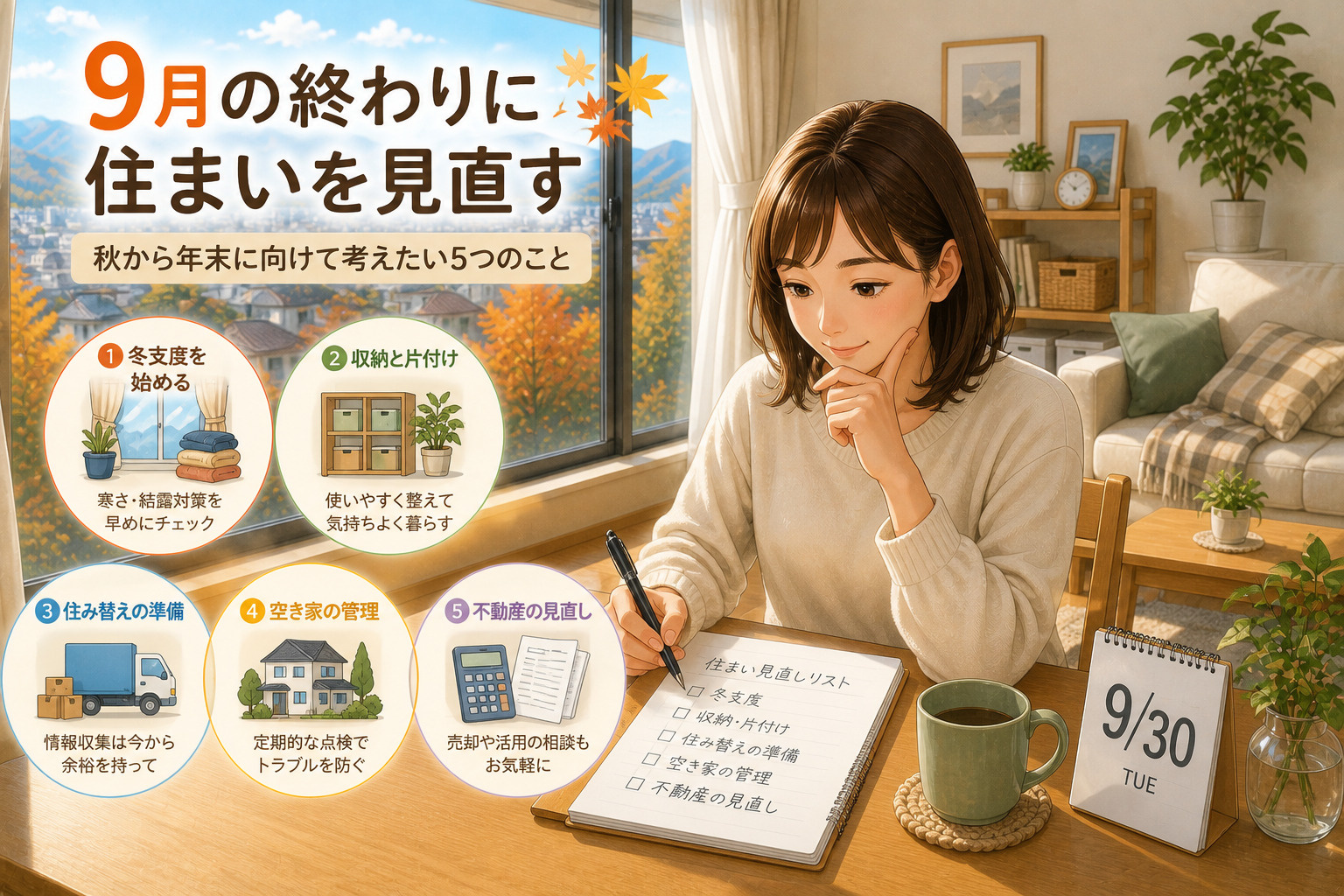 9月の終わりに住まいを見直す|長野市で秋から年末に向けて考えたい5つのことの画像