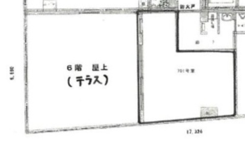 西梅田エリア!レトロビルのルーフトップバー!約5.7坪!の画像