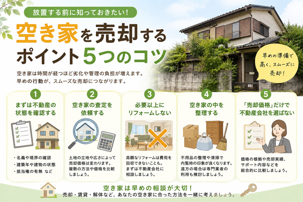 空き家を売却するポイントの画像