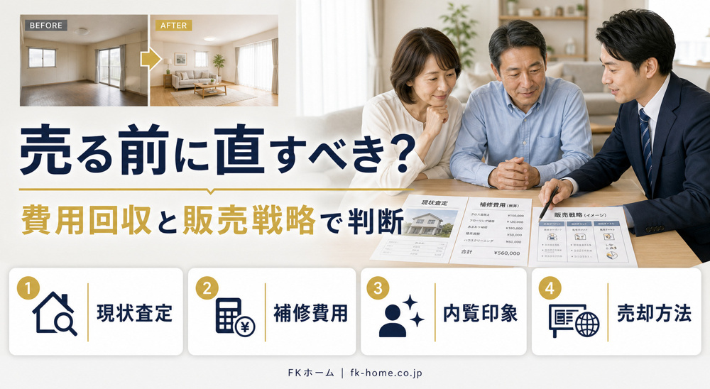 不動産売却前にリフォームは必要？そのまま売る・補修する・直して売る判断ポイントの画像