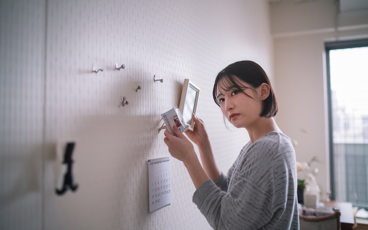 賃貸の壁紙にピンで穴を開けても大丈夫?フック選びと原状回復の注意点を解説の画像